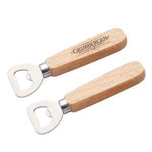Abridores de Botellas de Cerveza de Madera Personalizados al por Mayor con Logotipo Láser en la Mango de Madera, Abridores de Botellas Portátiles de Acero Inoxidable para Bartenders - Product Image 2
