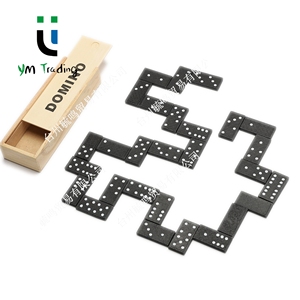 Dominos en bois <span class=keywords><strong>de</strong></span> haute qualité pour adultes, jeu éducatif <span class=keywords><strong>de</strong></span> 28 pièces, double six, vente en gros - Product Image 3