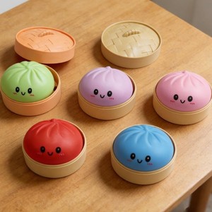 Hot Selling Plastic Steamer Bun Squeeze Toy for Stress Relief and Anxiety Relief Cute Design for Ages 7-14 - Product Image 2