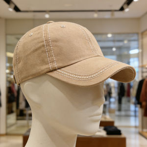 Casquette de baseball vintage en coton délavé à 6 panneaux, style classique souple pour les activités quotidiennes décontractées en extérieur - Product Image 2