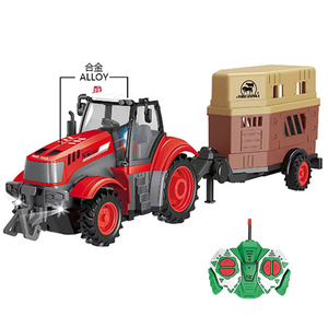 SINO <span class=keywords><strong>1</strong></span>:24 échelle Rc <span class=keywords><strong>tracteur</strong></span> avec batterie rechargeable 4CH télécommande métal ferme remorque ensemble voiture ingénierie jouet pompe à eau - Product Image 1