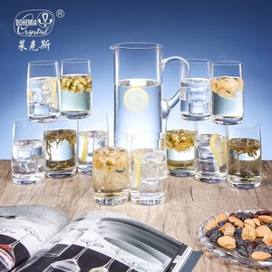 Crystalex Glass Water Pitcher Set 13-Piece With Cups For Business Gifts - Product Image 2