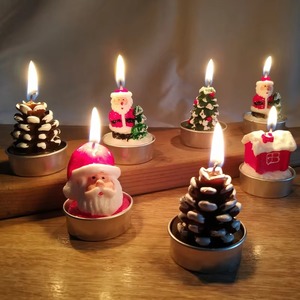 Christmas <b>Candles</b> Santa Claus Scented <b>Candles</b> Tea Lights Christmas Tree Pine Cone Snowflake <b>Candles</b> <b>Gifts</b> for Christmas Party - Product Image 1
