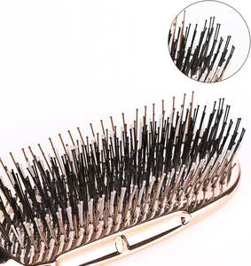 Vente en gros, shampoing démêlant par galvanoplastie, brosse de <span class=keywords><strong>massage</strong></span> du cuir chevelu, poils souples en nylon, peigne à cheveux secs et humides pour femmes et hommes - Product Image 6