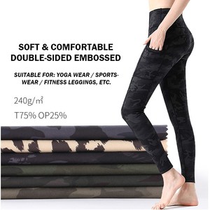 New Design Camouflage Printed Bare Feeling Polyester Double Sided Brushed Fabric for Fitness <strong>Barbie</strong> Pants - Product Image 4