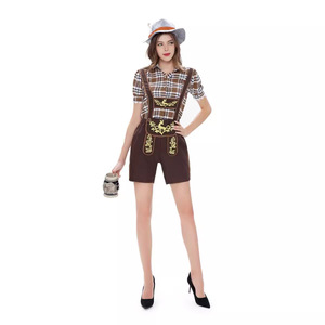 Costumes d'Oktoberfest unisexes pour adultes, kits de bière, pantalons de style allemand pour spectacles sur scène, polyester/rayonne, en stock - Product Image 5