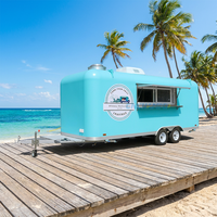 Remorque alimentaire commerciale remorquable, cuisine mobile spacieuse pour camping, parc, station balnéaire, location à long terme, vente en gros