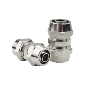 Liyuan Pneumatic <b>Quick</b> <b>Connector</b> Straight Through 4 6 8 10 12mm High Pressure Copper Nickel Plated - Product Image 1