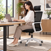 Chaise de bureau ergonomique pivotante moderne et abordable avec support lombaire pour la maison, l'étude et les longues sessions assises