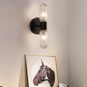 Nuevo diseño de lujo en vidrio artístico y metal, aplique decorativo para pasillo de hotel, lámpara creativa de pared para cabecera. - Product Image 3