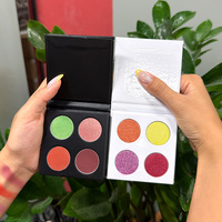 Palette d'ombres à paupières véganes hautement pigmentées en gros, emballage personnalisé, maquillage scintillant, mat et pailleté