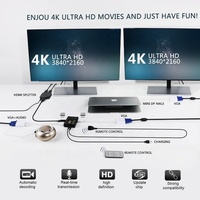 Commutateur de signal vidéo UHD Xput 5 entrées 1 sortie 5x1 avec télécommande, prend en charge la résolution 4K pour toutes les sources AV