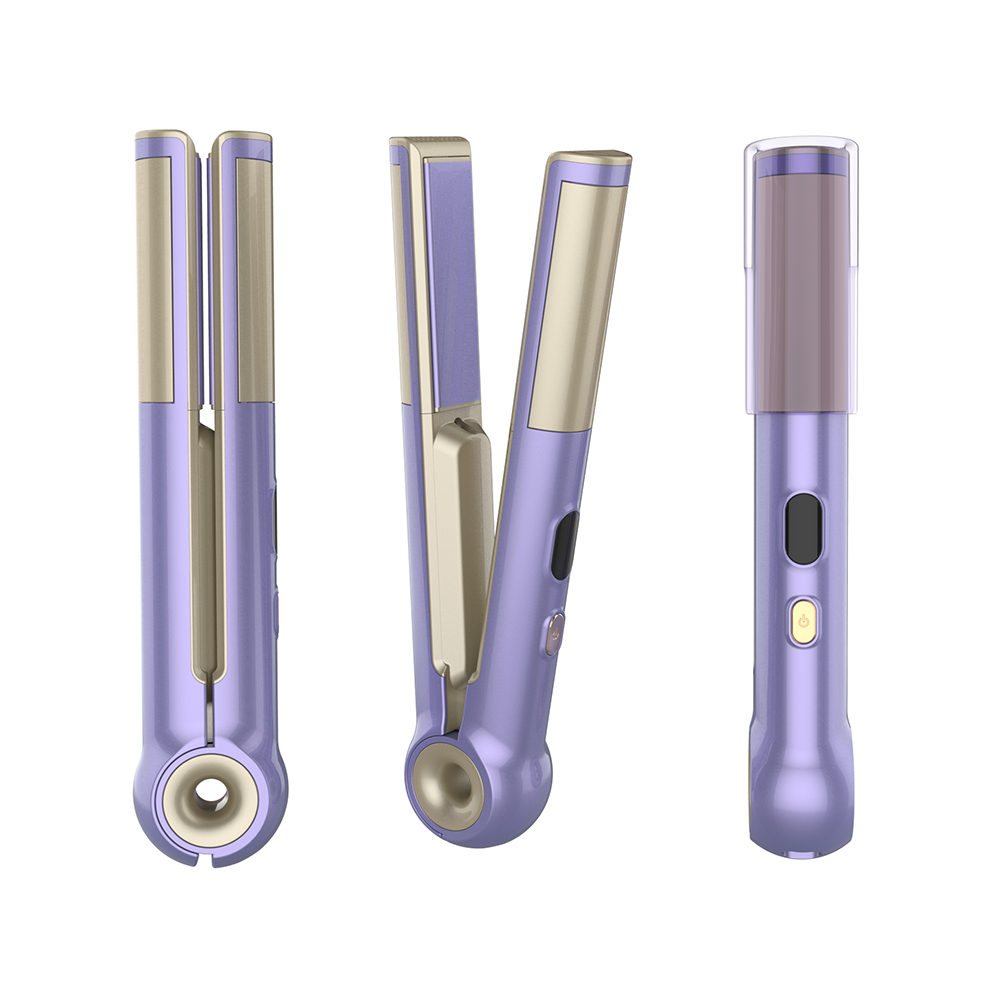 Высококачественный перезаряжаемый выпрямитель для волос 2 в 1 со светодиодным дисплеем, плоский USB-утюжок для путешествий, выпрямитель для волос