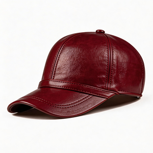 Gorra de Béisbol Unisex Personalizada con Logotipo, Ajustable, para Hombre y Mujer, de Cuero de Oveja Genuino, para Otoño e Invierno, para Deportes al Aire Libre - Product Image 3