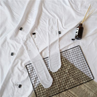 Maille perles femmes chaussettes mode femme princesse tas tas Meias doux drôle chaussettes Transparent élastique bonneterie Sox