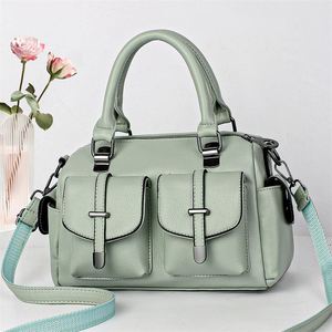 Bolsos de Mano Simples de PU para Mujer, Bolsos Cruzados de Cuero Impermeables para Viajes y Negocios al Aire Libre - Product Image 4