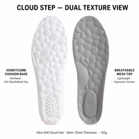 Semelles de sport ultra-douces Cloud Step en nid d'abeille, respirantes, anti-transpiration, légères, amortissantes, 5-12 mm, 3 couleurs, 35-46, OEM