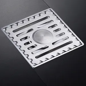 304 Stainless Steel Hidden Floor Drain Insert Square Floor Drain Cover Bathroom Shower Round Floor Drain