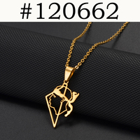 Nouveau Collier Pendentif Drapeau Corse 2025 Style Ethnique Sardaigne Bijoux en Acier Inoxydable Cadeau Tendance pour Femme # 120462