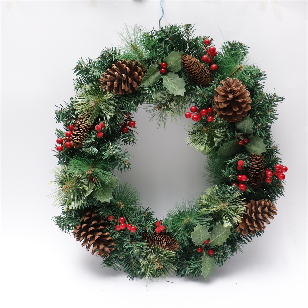 20 Inch 50cm Factory Supply PET Artificial Flowers Christmas Decorative Flowers Wreaths For Indoor And Outdoor Home Decoration