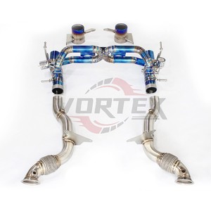 Sistema de Escape Completo Catback de Aleación de Titanio con Válvulas de Rendimiento, Precio de Fábrica Vortex, con Tubo de Bajada para Ferrari 488 - Product Image 1