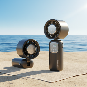 Ventilateur à main de haute qualité avec batterie, en boîte colorée, en vente en gros - Product Image 1