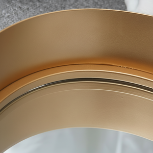 PARISLOFT Oval Wall <b>Mirror</b>,Metal Framed Modern <b>Mirror</b> for Wall,Droplet Bathroom Vanity <b>Mirror</b>,Gold,32x19.75 - Product Image 1