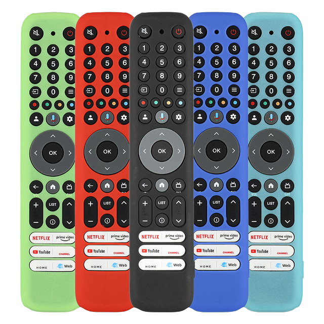Silicone Remote Control Case Compatible With TCL RC833 GUB1 TV Remote Shockproof Protective Shell Cover With a Lanyard