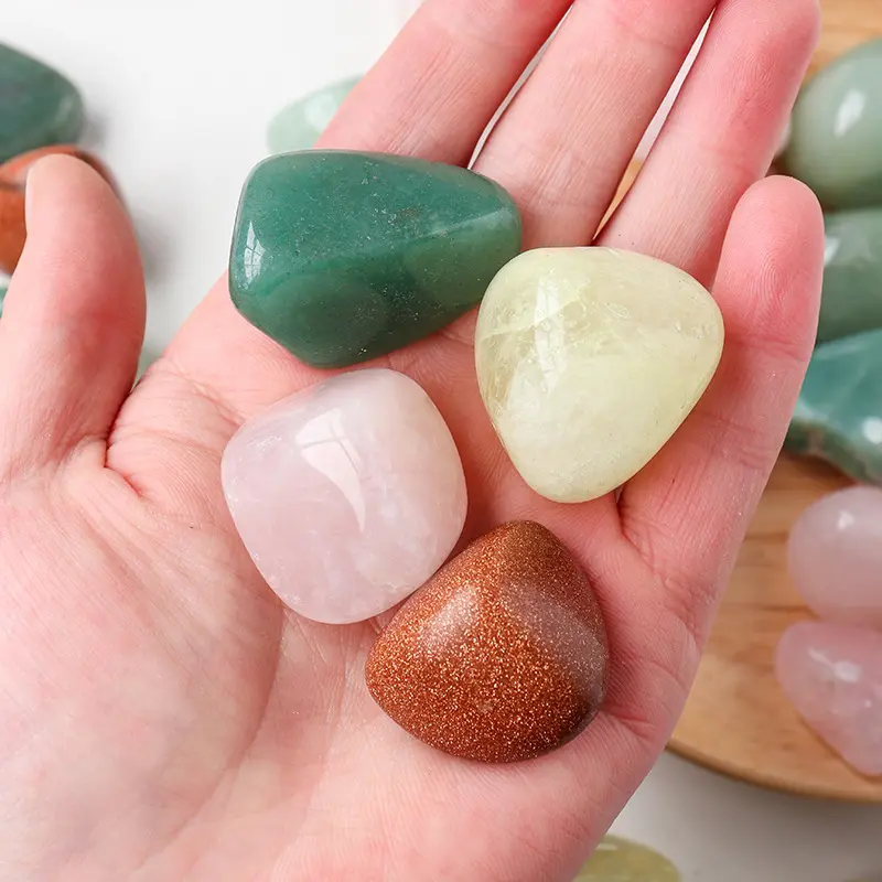 2-3cm natural gemstone crystals healing stones rose quartz multiple materials natural tumble stone