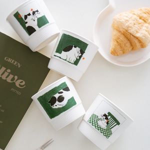Cute Cat Coffee Mug Nordic Ceramic Mug Without Handle Porcelain Cup for Latte Cappuccino - Product Image 3