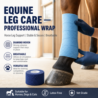 Bande de compression élastique cohésive auto-adhésive non tissée pour le soutien de la cheville et du genou, les soins des plaies d'animaux et les premiers secours