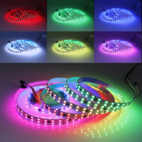 Bande LED flexible adressable RGB TRX 24V SMD 5050 DMX512 60 LED/m, étanche, USB, commande vocale intelligente, 5m/rouleau