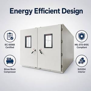 Chambre de stabilisation walk-in haute précision 1% à économie d'énergie 5100L |   Réduction de poids de 30% |   Test des fenêtres d'observation à double porte - Product Image 4