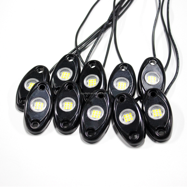 9 Pods High Quality Car Underglow Pure White High Performance Chip Led Off-road Ambient Rock Light