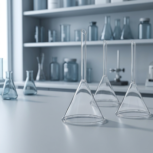 Entonnoir Buchner en verre, filtre conique triangulaire de laboratoire, 60, 75, 90, 100 mm, col long, équipement de chimie - Product Image 3