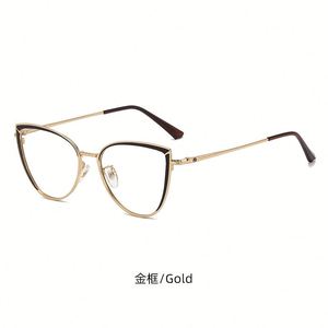 Gafas de Computadora con Protección Anti Luz Azul, de Acero Inoxidable, Montura Metálica Estilo Ojo de Gato para Mujer - Product Image 6