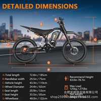 Moto tout-terrain électrique, vélo électrique 60V 32Ah 3000W, vélo électrique à batterie lithium, moto tout-terrain électrique