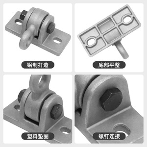 Gancho oscilante de aluminio con capacidad de carga de 220 libras, soporte colgante para columpios de exterior, uso doméstico - Product Image 3