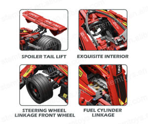 Offre Spéciale 1:8 échelle F1 Racer voitures modèle jouet éducatif Super grandir future pensée bloc de construction véhicule jouet en plastique - Product Image 3