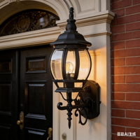 Lampes murales extérieures permanentes, luminaires muraux LED étanches pour jardin
