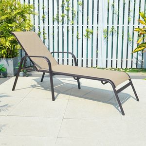 फैक्टरी कस्टम आउटडोर पैटियो लाइट वजन रूस्टप्रूफ गार्डन लाउंज चेयर पेटियो चेज़ लाउंज कुर्सी - Product Image 1