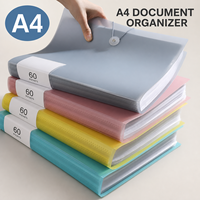 Carpeta de Archivo Transparente A4 con Bolsillos, Organizador de Documentos de 20-100 Hojas para la Escuela, Oficina, Exámenes y Certificados
