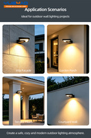 Lampu Dinding Tenaga Surya IP65 Baterai 8Ah 5W Lampu Luar Ruangan Otomatis Menyala Saat Gelap