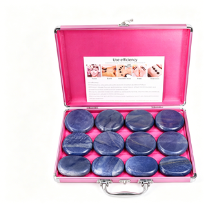 Kit de Masaje con Piedras Calientes de Aventurina Azul con Calentador para Terapia de Alivio del Dolor en Spa - Product Image 5