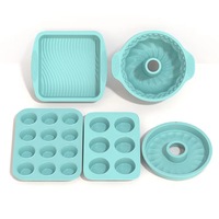 Ensemble de 9 moules à pâtisserie en silicone, formes géométriques (tournesol/citrouille), moules à pain DIY, résistants au four, pour la pâtisserie domestique