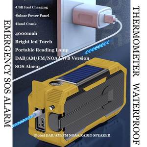 588 Emergency AM/FM DAB+ Solar Lantern Outdoor Camping Lamp <strong>Portable</strong> IPX5 Rechargeable <strong>Torch</strong> <strong>Light</strong> 45W Output BT <strong>Speaker</strong> Radio - Product Image 5