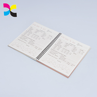 Carnet à spirale A5 personnalisé personnalisé coin rond bloc-notes de 100 pages avec couverture en papier d'impression de journal personnalisé