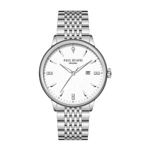 Reloj de Cuarzo para Hombre PAUL HUAFEI PH777 <span class=keywords><strong>Serie</strong></span> Polo, Resistente al Agua 3ATM, Correa de Acero Inoxidable, Reloj de Pulsera de Negocios con Fecha - Product Image 6