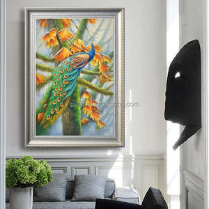 <span class=keywords><strong>Pavone</strong></span> all'ingrosso dipinto a olio fatto a mano fujian moderno astratto pop art decorazione <span class=keywords><strong>pavone</strong></span> disegno immagine - Product Image 3