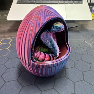 Vashine 3D In Rắn Trứng Đầy Màu Sắc PLA Hành Động Hình Trang Trí Thân Thiện Vật Liệu Linh Hoạt Pha Lê Rắn Hổ Mang Sáng Tạo Đồ Chơi - Product Image 3